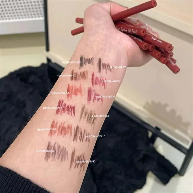 LumiLiner 12 Color Eyeliner Pencil Set Waterproof Matte Finish For Precise Eye Definition