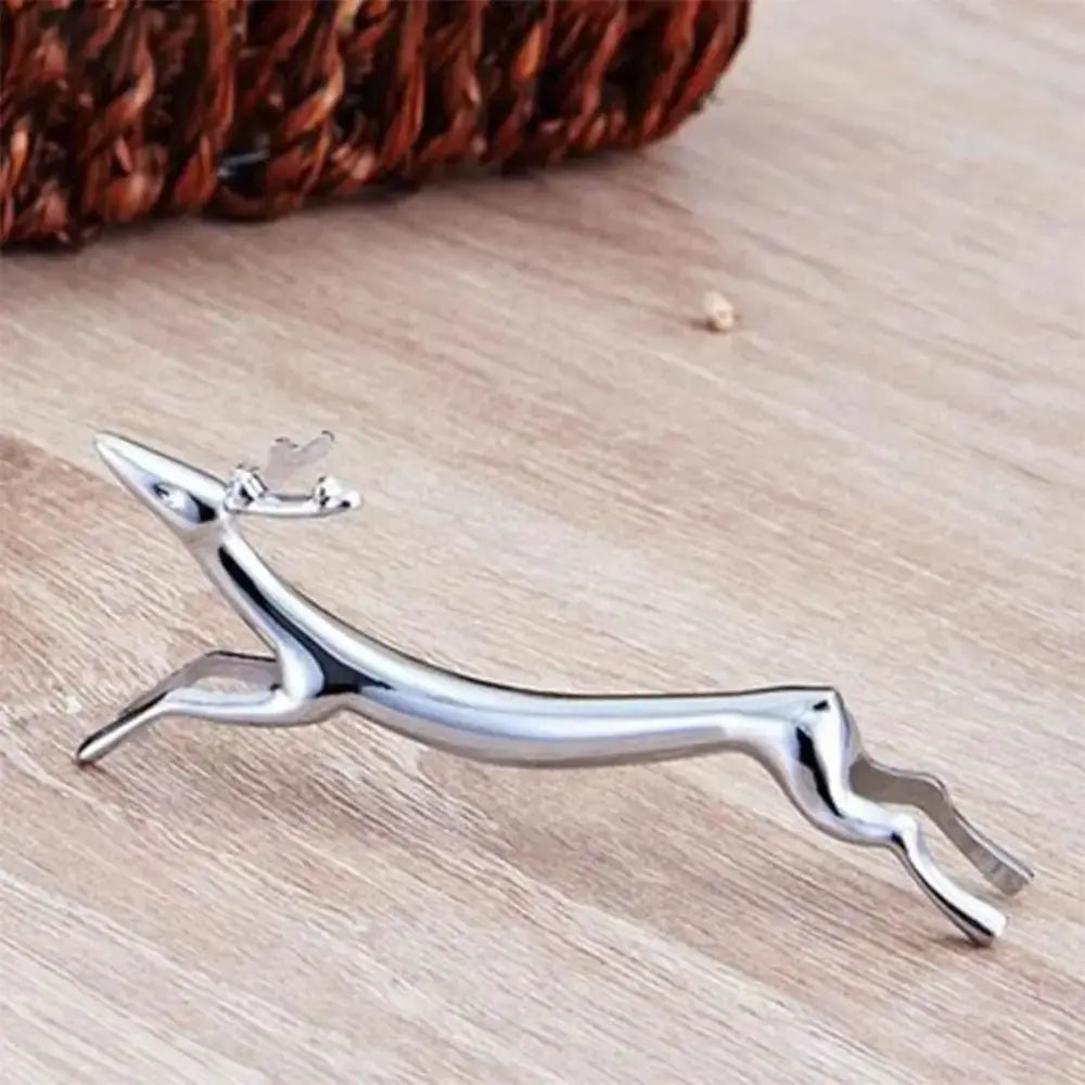 Zinc Alloy Cutlery Bracket Holder Silver Fawn and Little Dog Shape Cutlery Storage Tableware Rack