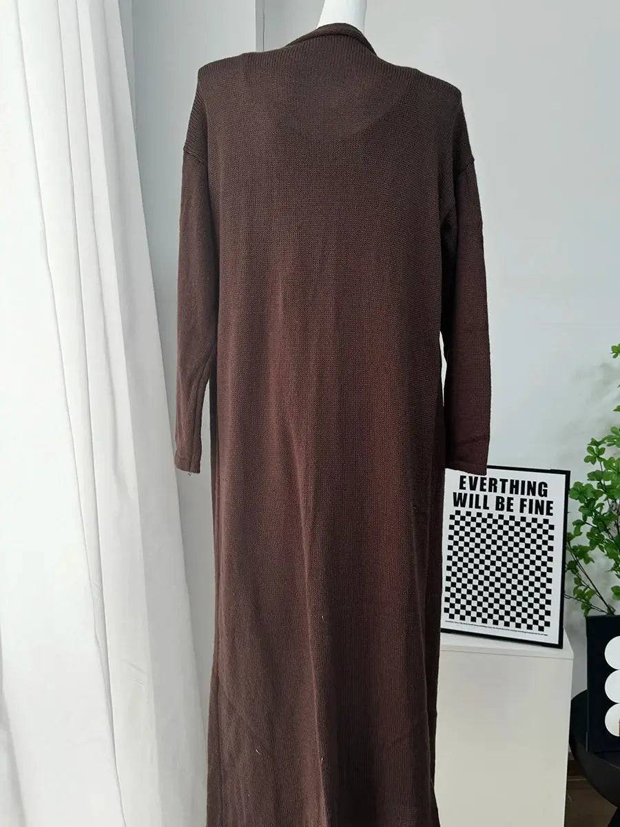 Three Piece Women Cardigan Vest Dress Set With Long Sleeve Outfit