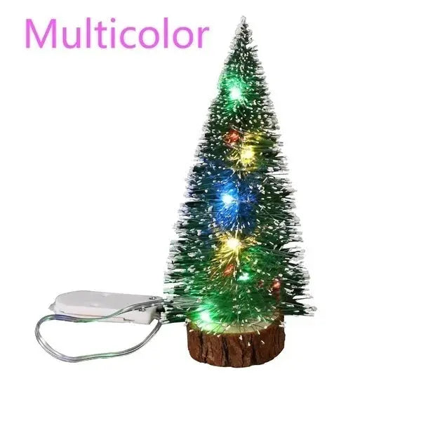 LED Light Mini Artificial Christmas Tree Tabletop Decor Snow Frost Xmas Tree in 4 Sizes