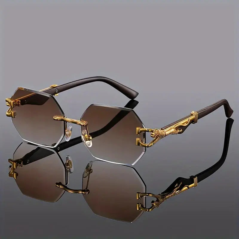 Geometric Leopard Print Sport Glasses For Women Lightweight And Durable Composite Frame Trendy Streetwear Sunglasses