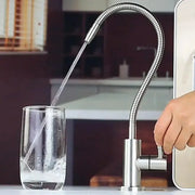 Kitchen water filter faucet by Simples Market, 304 stainless steel with flexible spring hose for drinking water.