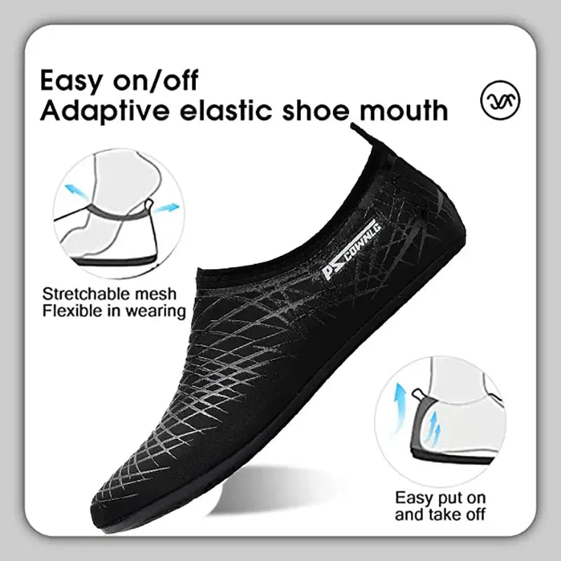 AquaStride Barefoot Water Sports Shoes Quick Dry Slip On For Men And Women Breathable Lightweight Swim Footwear