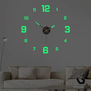 Luminous Digital Clock DIY Stereoscopic Wall Clock by Simples Market with neon green numerals