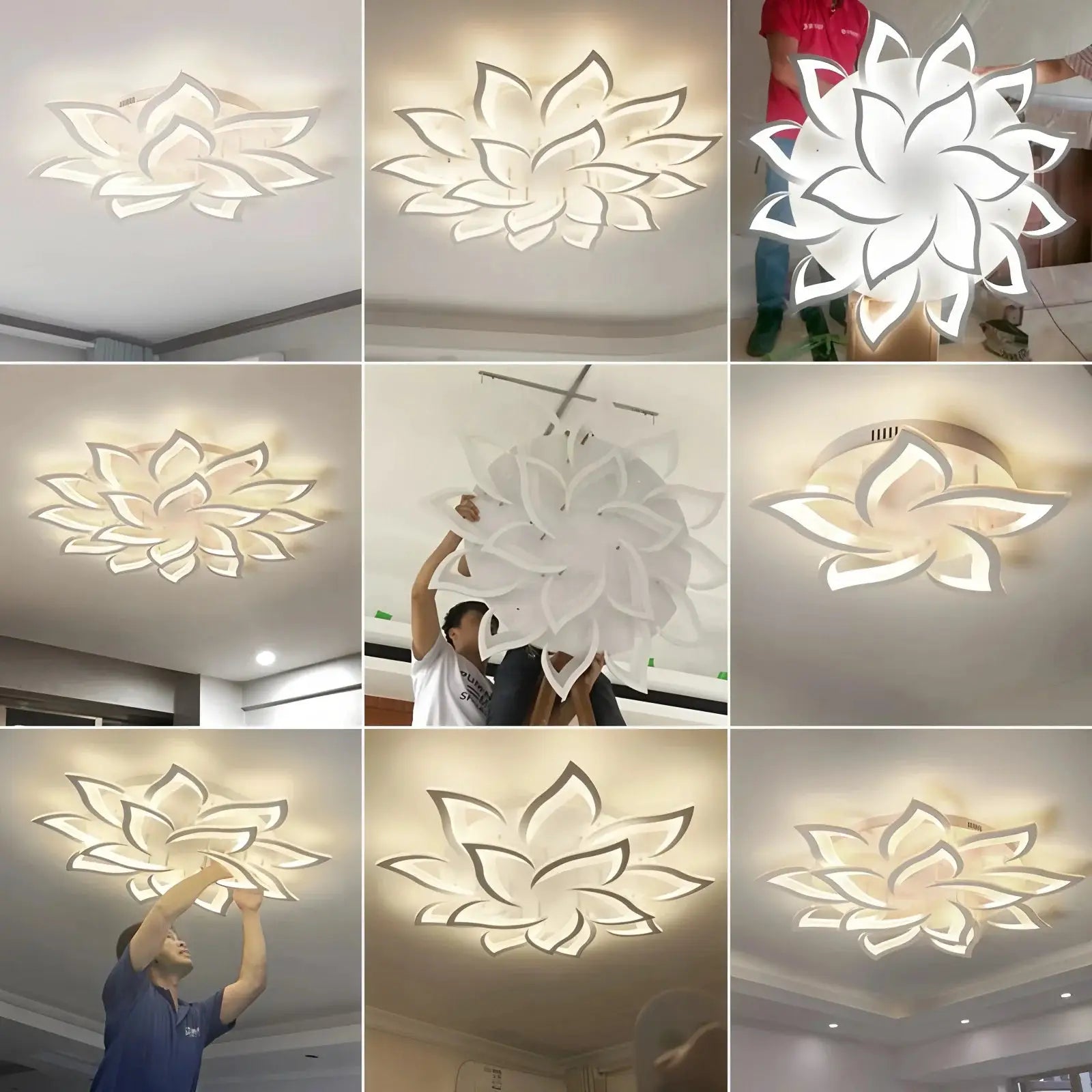 Nordic Floral Ceiling Pendant Lamp Modern LED Light Fixture Chandelier