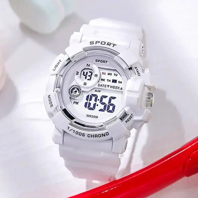 YIKAZE Digital Sports Watch For Men Women Kids Waterproof Luminous Display For Outdoor Activity
