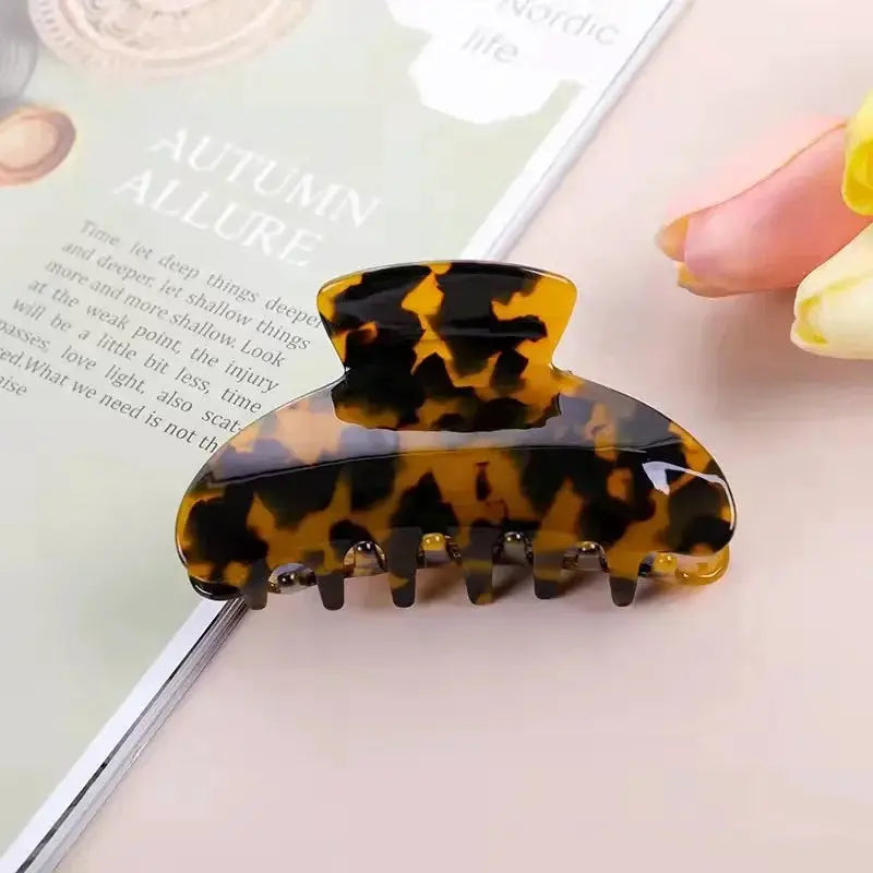 Custom Charm Hair Claw Barrette With Personalized Name Or Initials And Sparkling Double Sided Diamonds