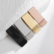 Set of 5 Simples Market stainless steel money clips in black, gunmetal, silver, gold, and rose pink