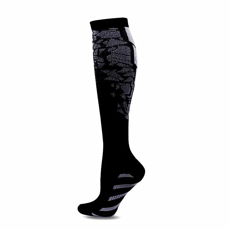 Compression Socks For Varicose Veins And Sports Knee High Nylon Medical Nursing Stockings Anti Fatigue Black