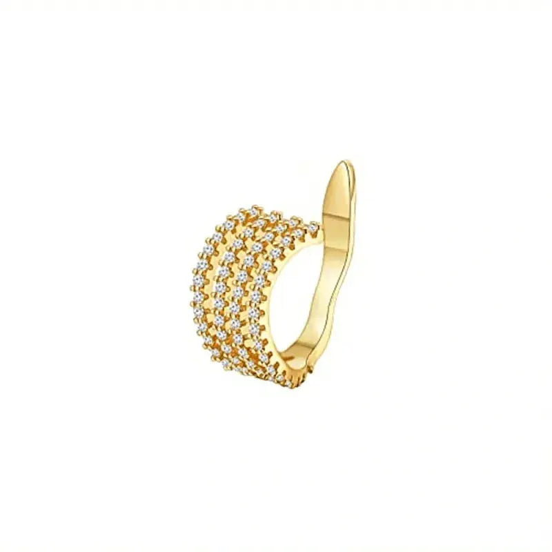 Cute Metal Leaf Earcuff Clip On Earring For Women And Girls No Piercing Cartilage Earring