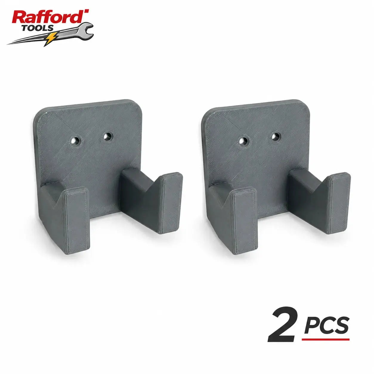 Rafford wall-mounted hammer holder 2-pack by Simples Market, gray heavy-duty tool rack