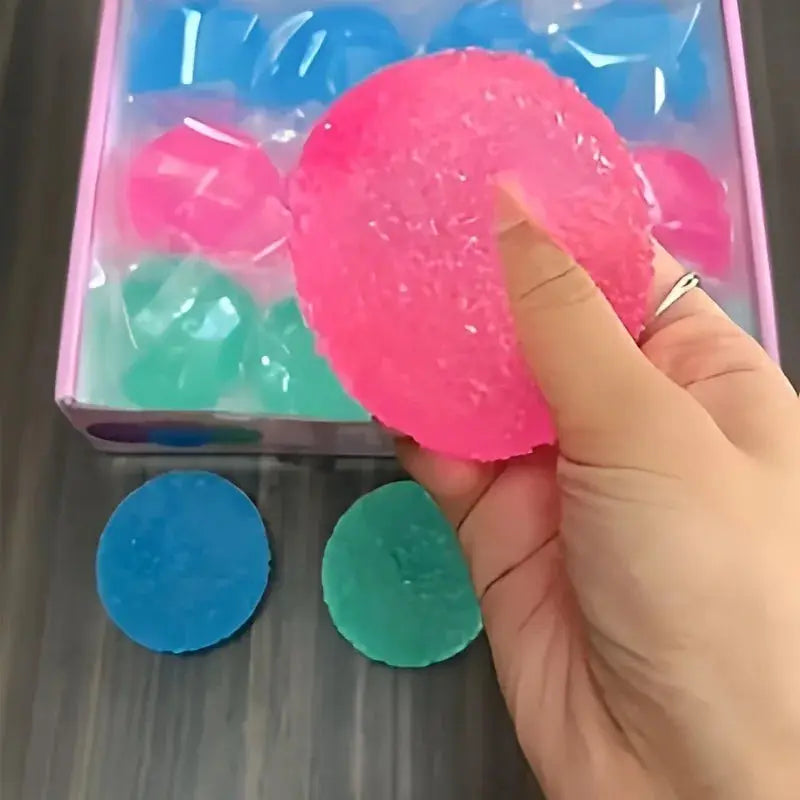 Ice Ball Maltose Squishy Toy Blue Mochi Sensory Fidget Toy Transparent Slow Rebound Decompression Toy Anti Stress