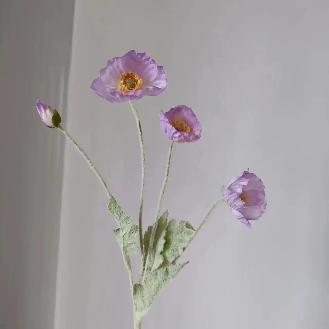 Artificial Silk Poppy Flowers Long Stem for Wedding Centerpieces and Bridal Bouquet Alternative Home Decor