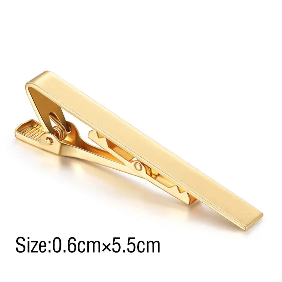 NobleMan Metal Tone Tie Clip Simple Bar Clasp Keeps Neckties Neat and Stylish for Men