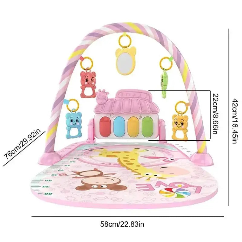 Baby Music Activity Gym Play Mat For Newborn And Infant Crawling Development With Piano Keyboard Toys Gift