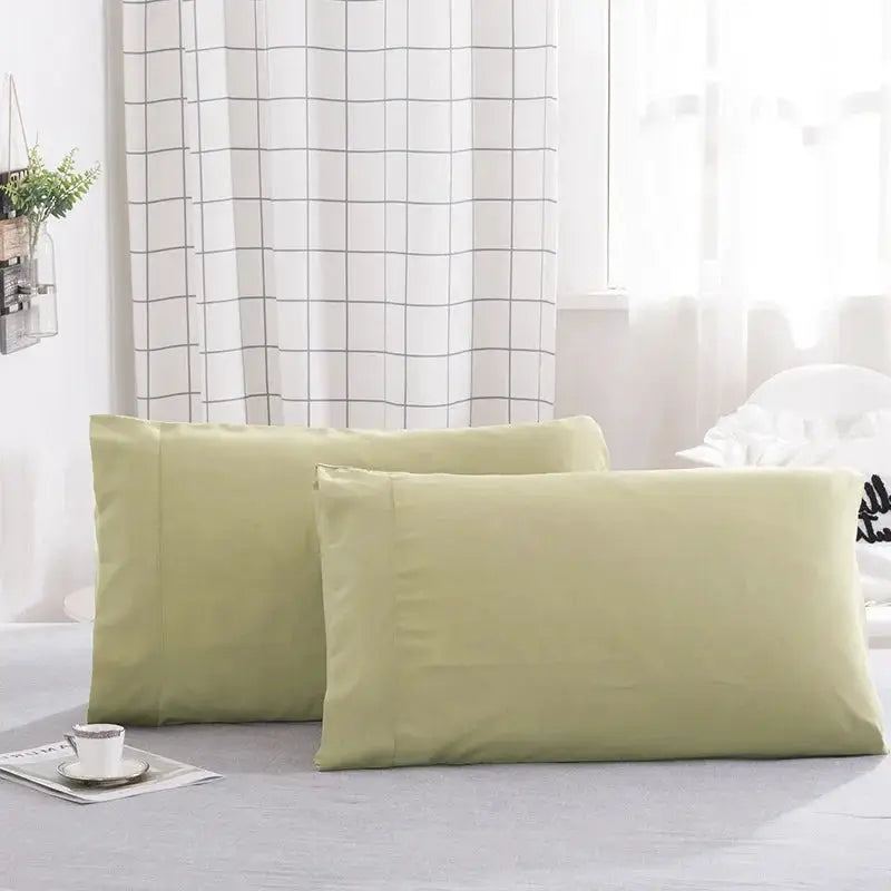 2pcs pillowcases by Simples Market, pale green, soft pillow covers, insert not included