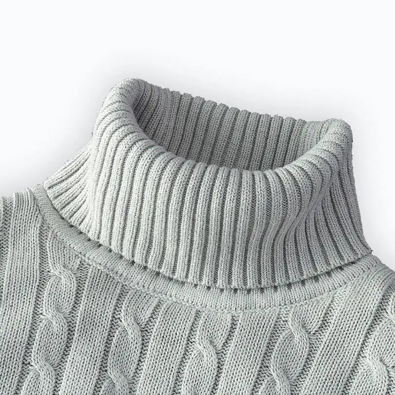 Men's Turtleneck Sweater Rollneck Knitted Jumper Casual Warm Winter Polyester Acrylic Blend