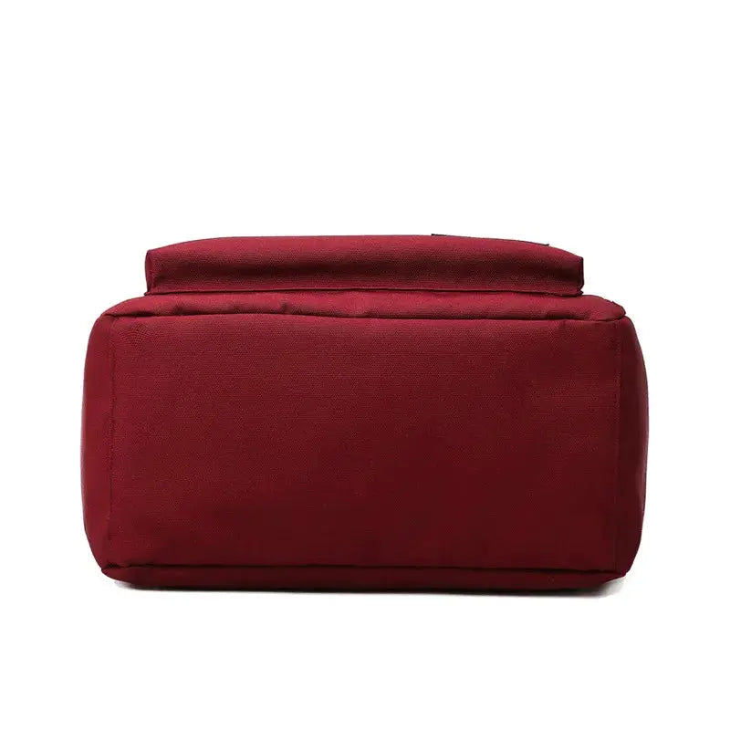 Simples Market burgundy schoolbag backpack, large-capacity 14-inch laptop bag for female students