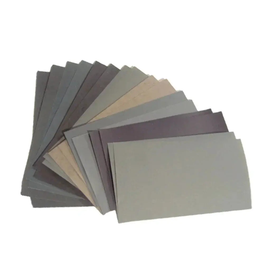 15 Piece Sandpaper Set 400 600 800 1000 1200 1500 2000 2500 3000 Grit For Wet And Dry Sanding Silicon Carbide