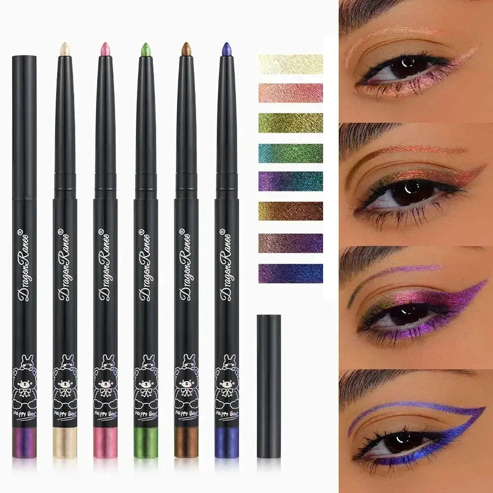 Glitter Aurora Eyeliner Pen Multi Chrome Metallic Lasting Eyeshadow Pigment Green Purple