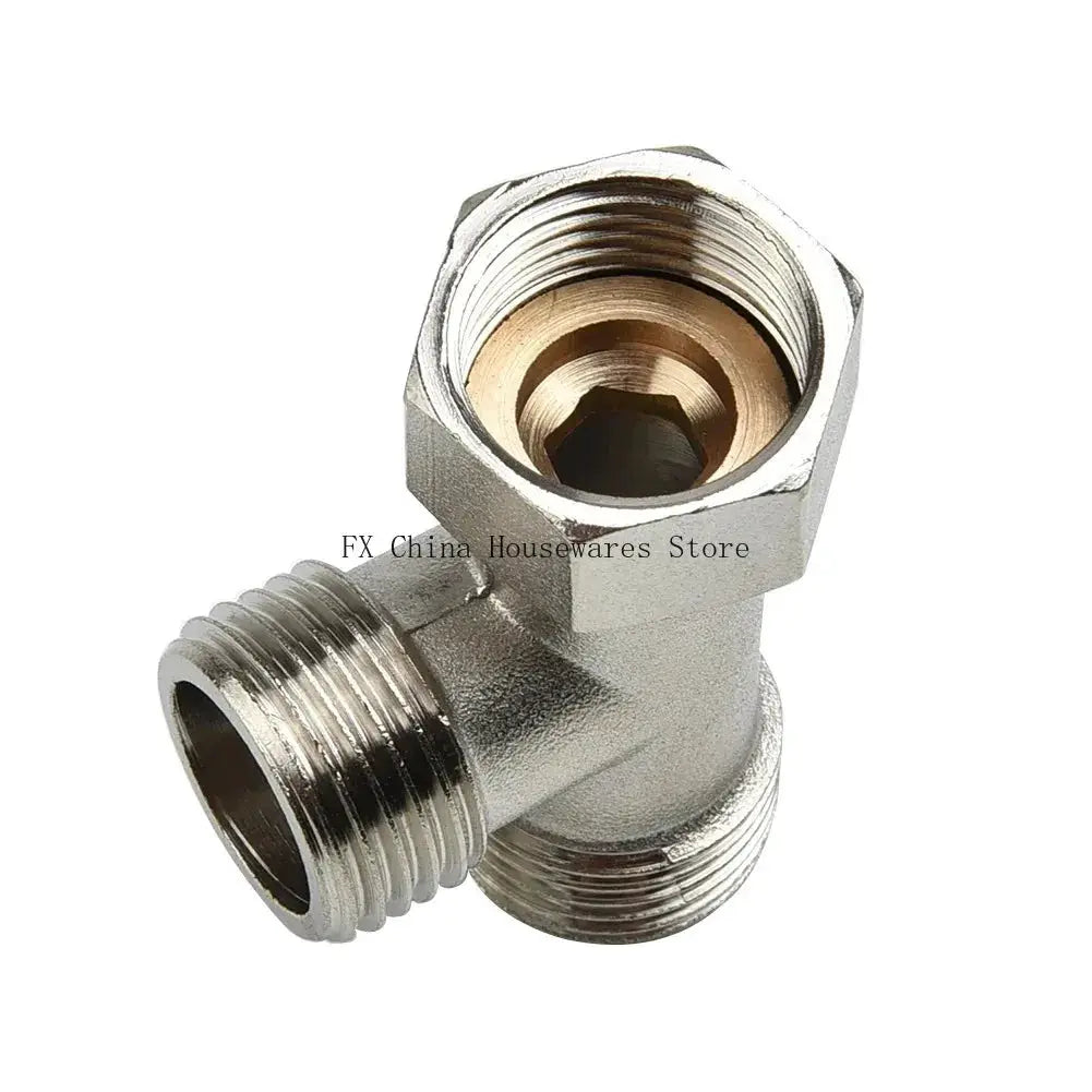 G One Half Inch 3 Way T Adapter For Bathroom Shower Water Splitter Toilet Valve Stainless Steel