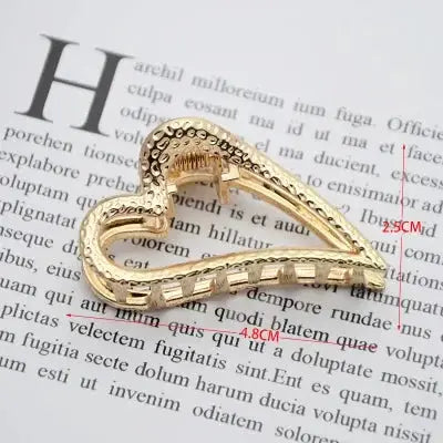 LuxeHair Geometric Metal Hair Claw Clip For Women And Girls Elegant Minimal Design For Secure Hold