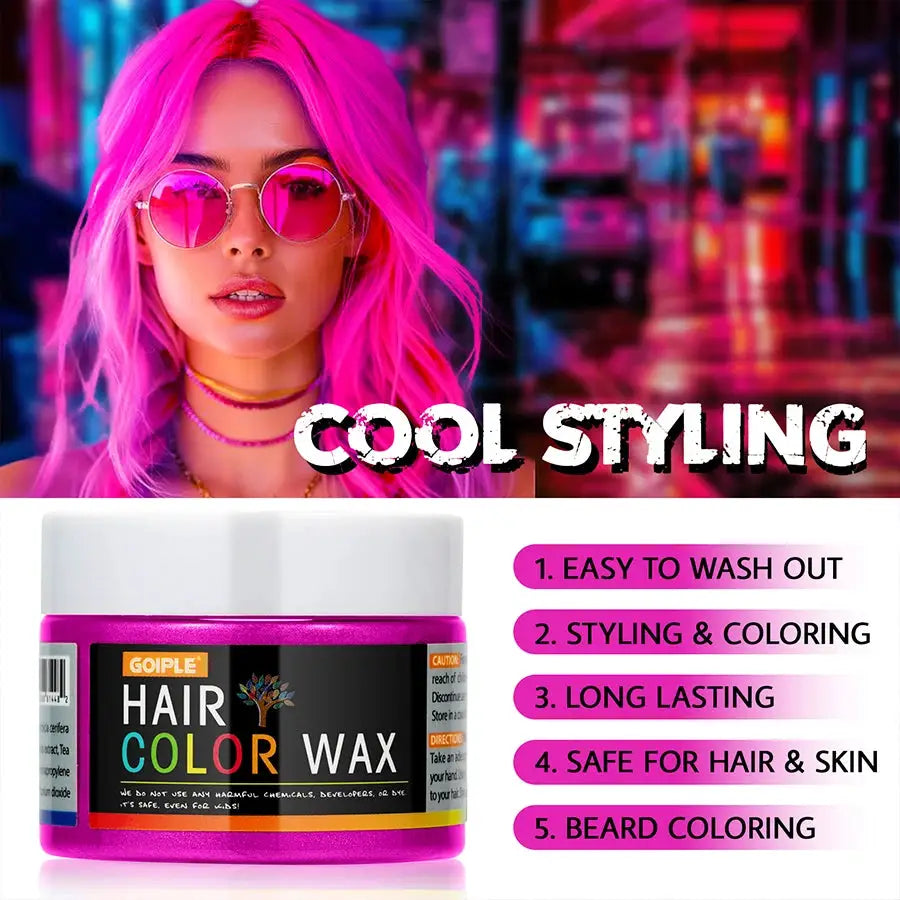 Valentines Day DIY Hair Dyed Mud Colour Wax Easy To Wash Coloring Cream For Hair Beard And Eyebrows