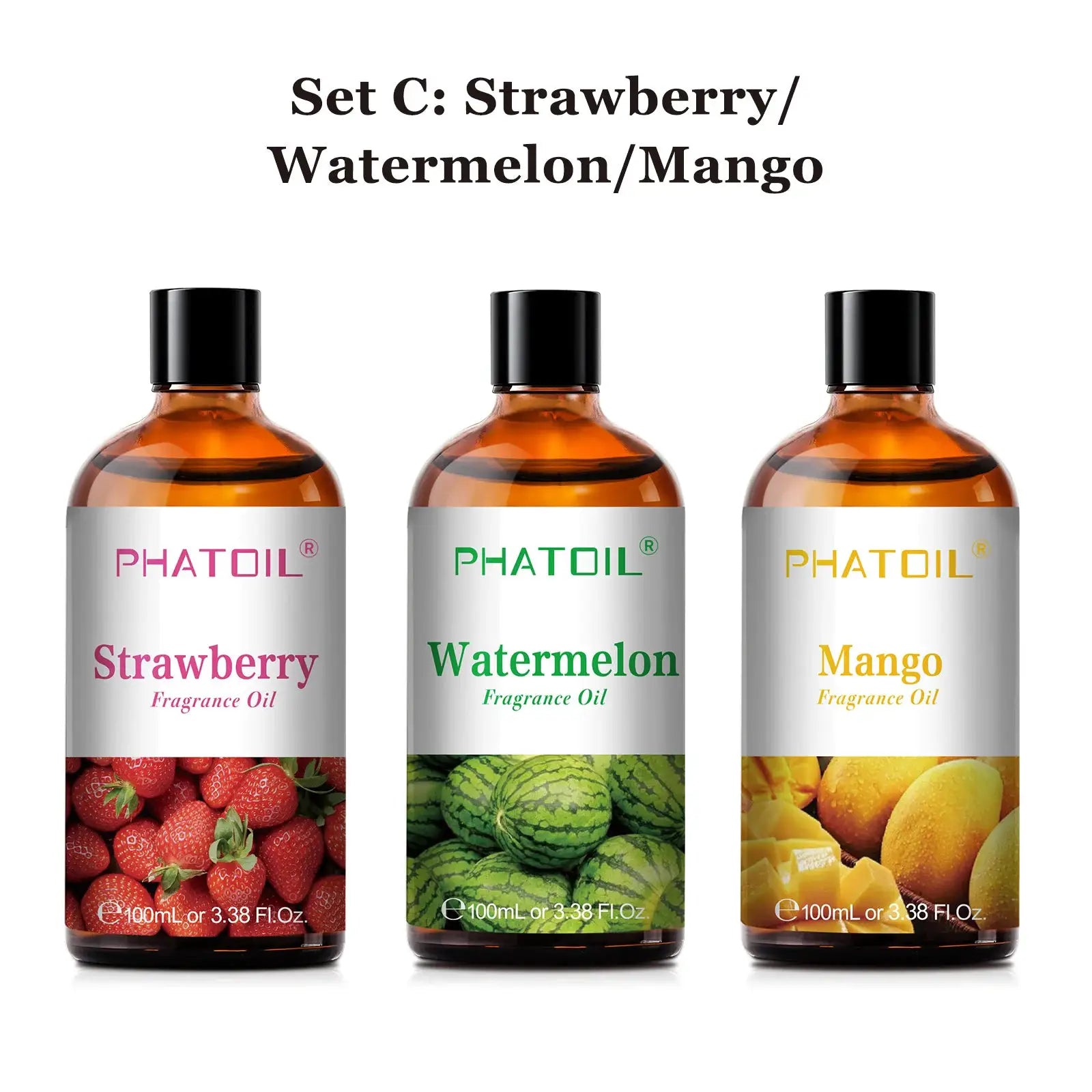 PHATOIL 100ml Aromatherapy Fragrance Oil Coconut Vanilla Strawberry Cherry Lemon For Diffuser Candle Making 1 2 3 Pack