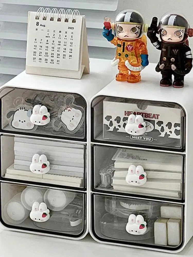 Clear Desktop Drawer Box Pen Holder Organizer For Hair Accessories Storage Cosmetics Stationery Home School Office