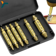 Damaged Screw Extractor Set With HSS Drill Bits for Stripped and Broken Screws Quick Removal Kit for DIY and Power Tools