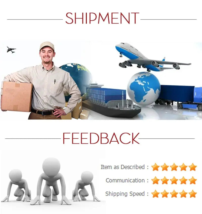 Simples Market gel nail polish kit banner featuring shipment and feedback graphics with globe, plane, and icons.