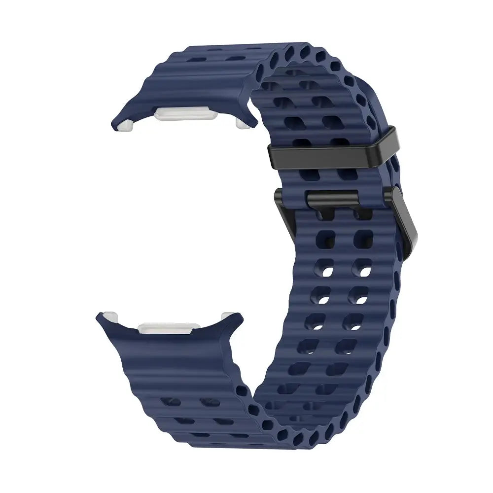 NEW Marine Silicone Strap For Samsung watch ultra 47mm Bracelet No Gaps Sport two-tone Band for Galaxy 8 ultra watchband 2030