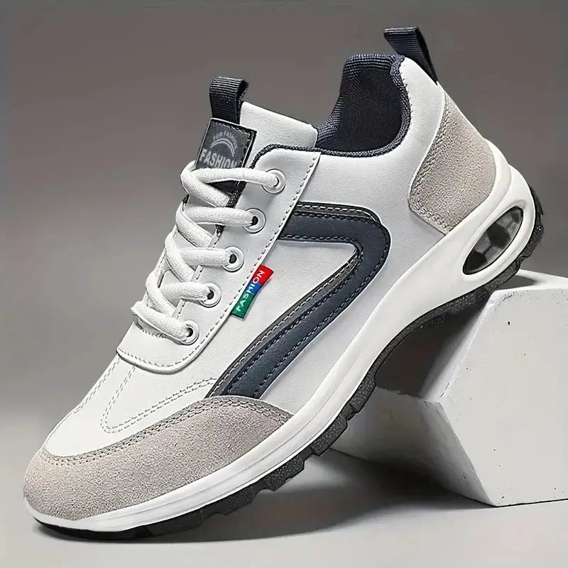 UrbanStride Mens Lightweight Breathable Sneakers With Non Slip Sole And Suede Detailing For Daily Outdoor Wear