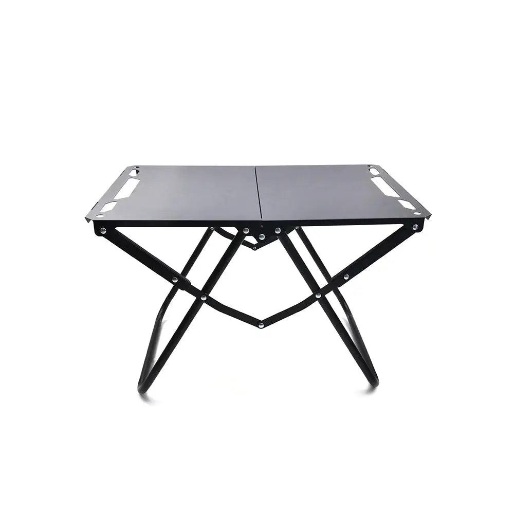 Resistland IGT Portable Outdoor Folding Table for Beach Picnic Camping Carbon Steel Foldable Edge With Hooks