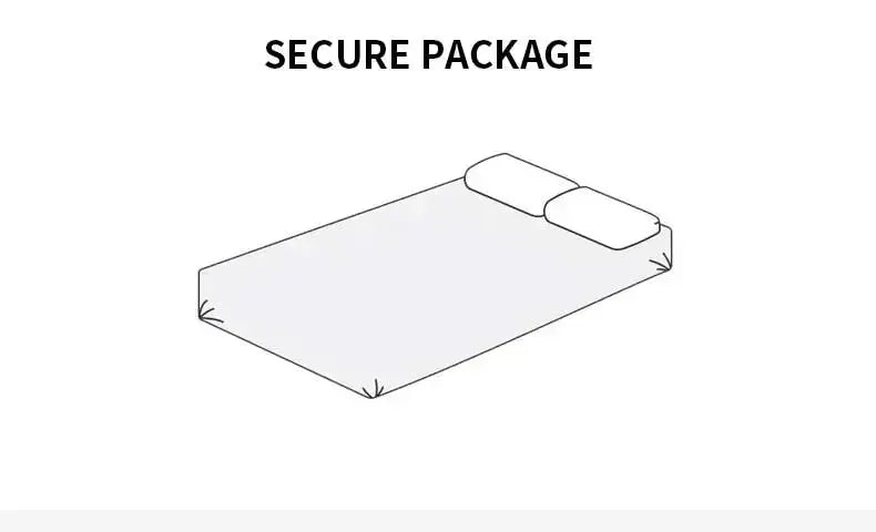 3-Piece Marble Print Fitted Sheet Set by Simples Market, secure package illustration