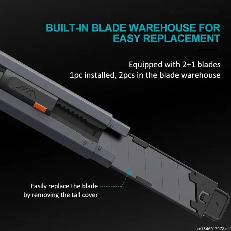 Jimihome 0.79 Inch Stretch Utility Knife With Carbon Steel Blades And Safety Lock For Crafting Pocket Knife