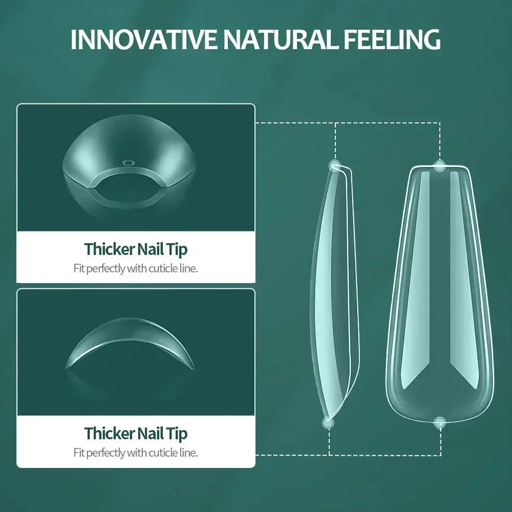 NailPop Soft Gel Nail Tips 600 Pcs Full Cover Coffin Almond Oval Shapes For Salon Quality At Home