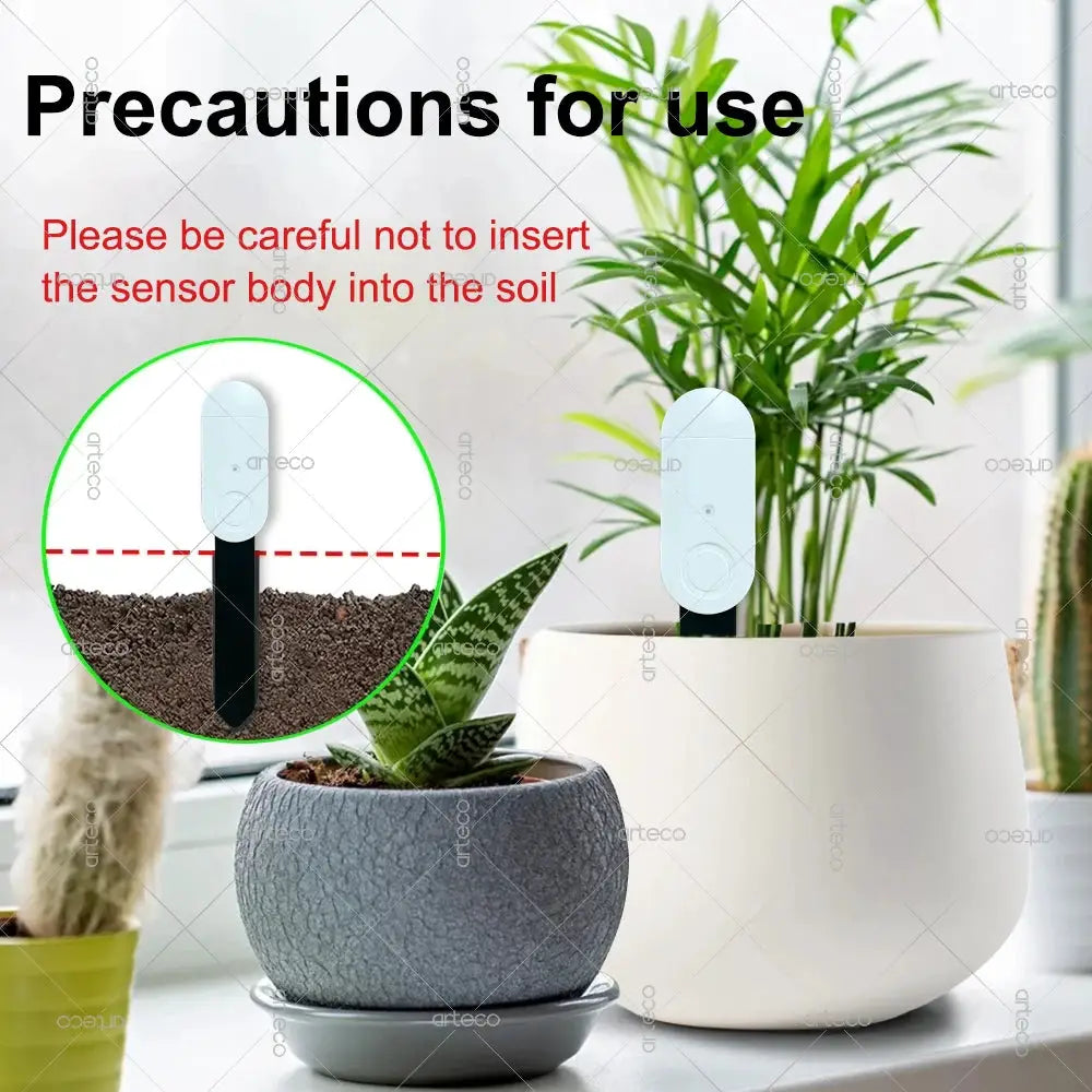 Zigbee soil moisture sensor by Simples Market with temperature, humidity and luminance detection for Tuya app