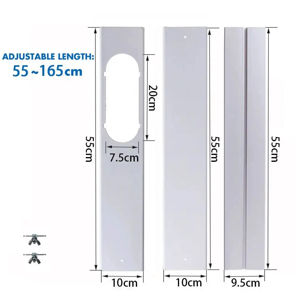 Newest Portable Window Kit Slide Plate Adjustable Adaptor Wind Shield Exhaust Hose Tube Connector For Air Conditioners