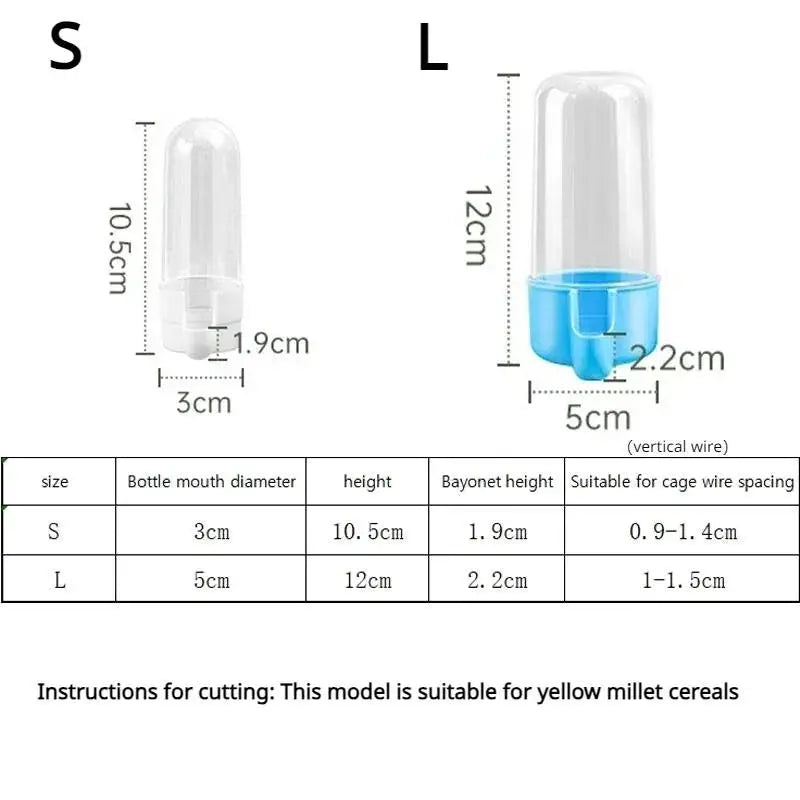 Hanging Pet Feeder And Water Dispenser For Birds Parrots Durable Non Toxic PP Plastic Cage Accessory