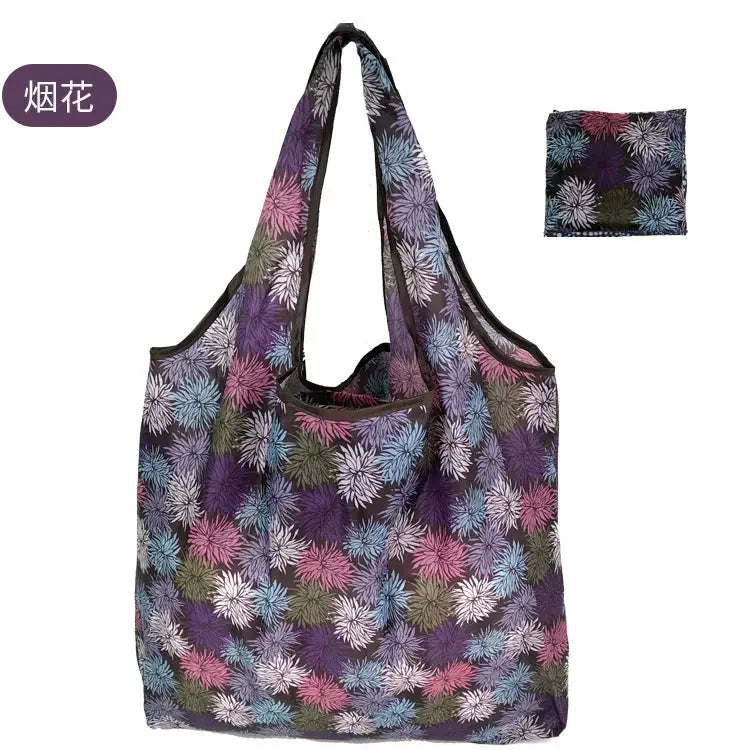 EcoCarry Large Foldable Reusable Tote Bag Made From 190T Polyester For Grocery Shopping Beach Storage