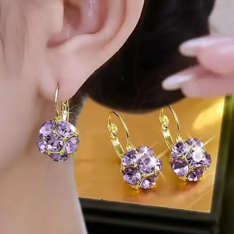 Punk Geometric Zinc Alloy Stud Earrings For Women Irregular Grain Trendy Vintage Jewelry Gift Party Travel - Simples Market