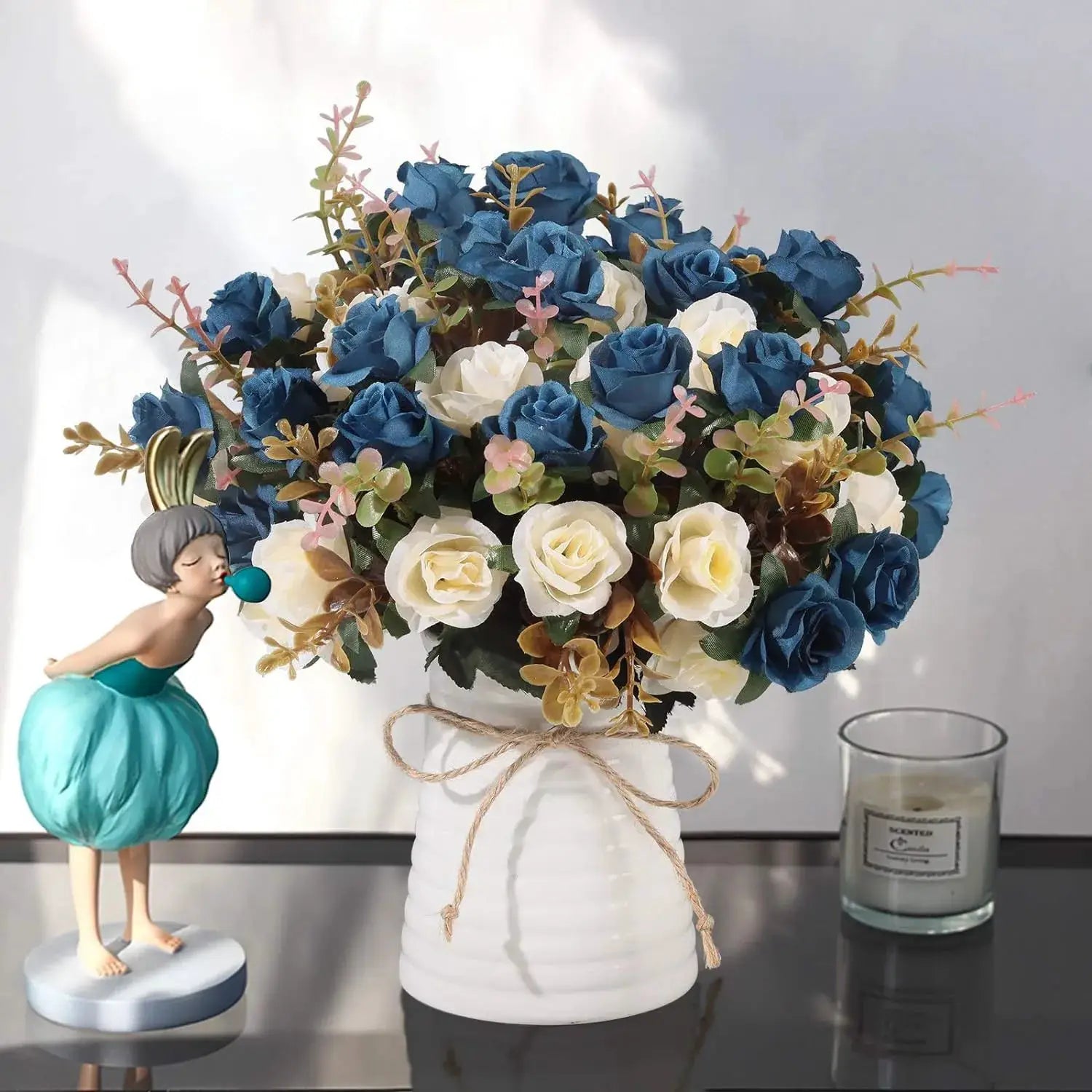 Artificial Silk Roses for Wedding Decor and Bridal Bouquet Diy Scrapbooking Wall Photography Props