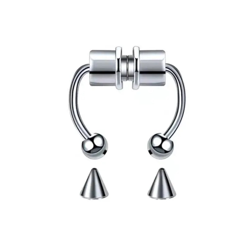 Magnetic Nose Ring Hoop Septum Clip Non Piercing Stainless Steel Hip Hop Punk Fashion Jewelry for Women