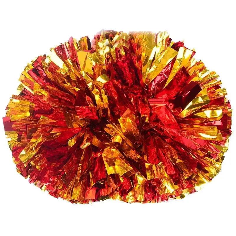 Large Cheerleading Pom Poms With Handle Cheer Balls Big Gold Silver Red Yellow Blue For Women And Kids Accessories