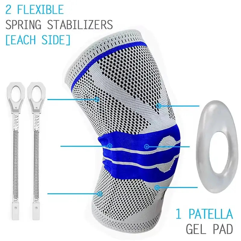 Knee Brace Silicone Sleeve Knee Pads For Arthritis And Meniscus Protection Joint Support With Compression For Sports