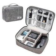 TravelMate Waterproof Cable Storage Bag Digital Organizer Portable USB Data Cable Charger Case With Compartments