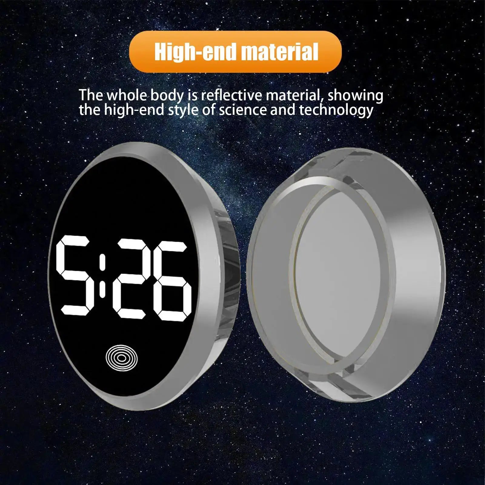 Car LED Clock With Touch Control Dashboard Watch Bright LED Display And Adjustable Brightness
