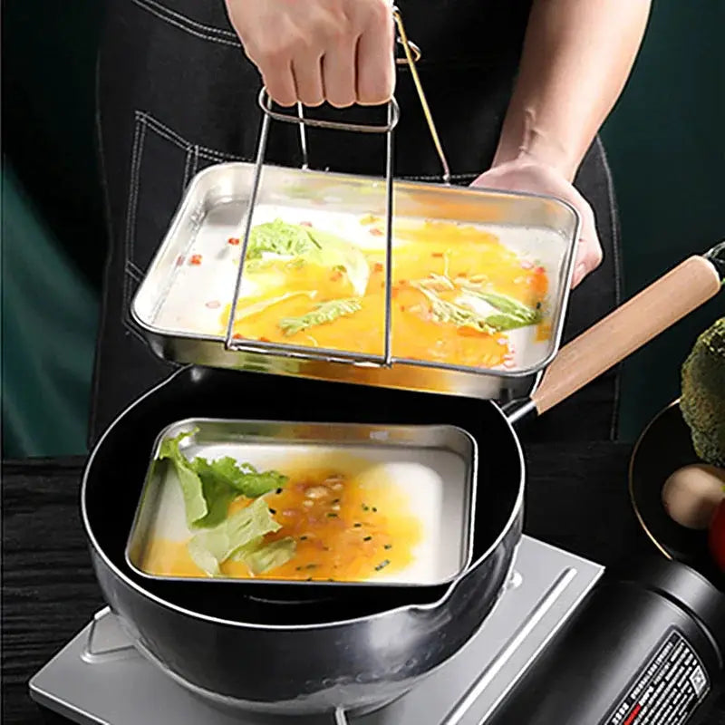 StellarSteel Rectangle Stainless Steel Serving Tray Durable Corrosion Resistant For Restaurants And Hotels
