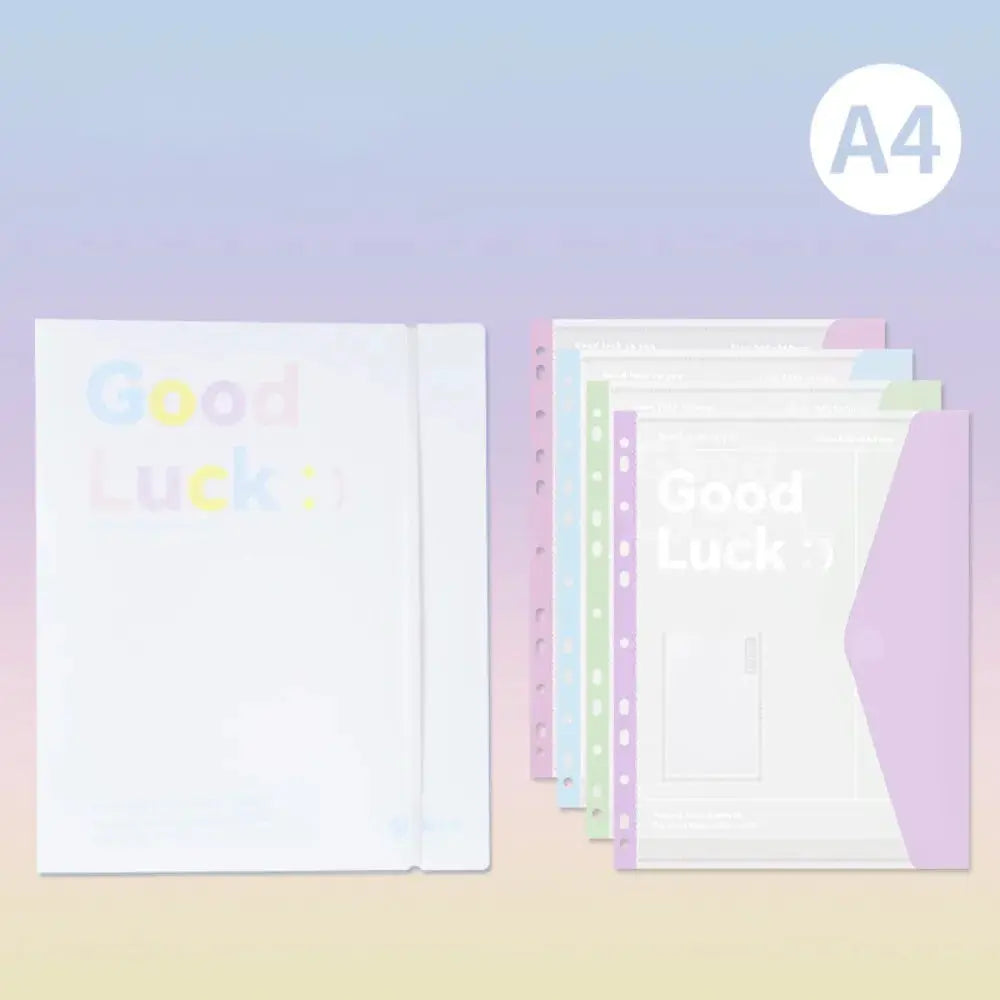 INS Style A4 transparent file folder set with pastel dividers and detachable data book, Simples Market